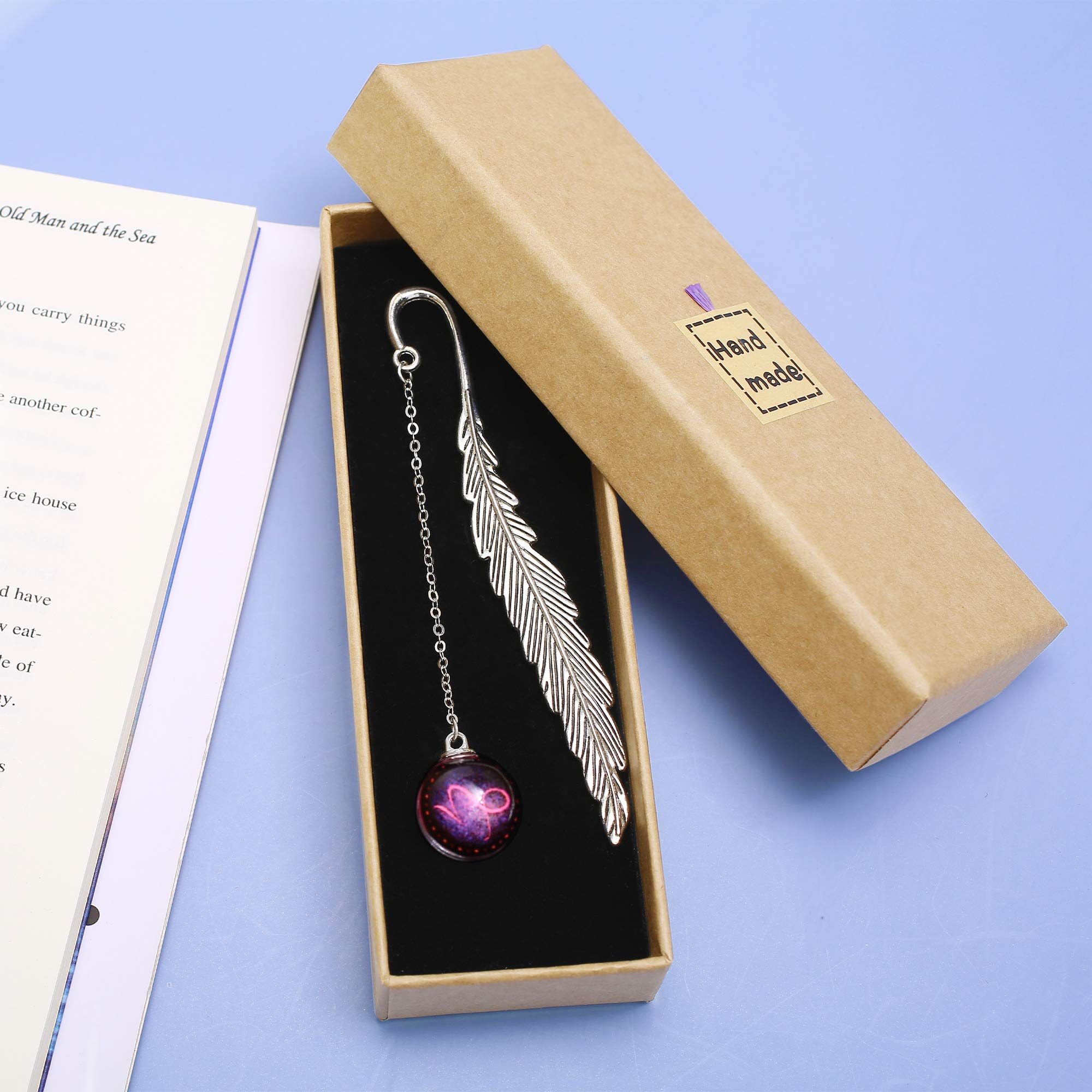 山羊座‼️【本のしおり】星座メタル　羽根　しおり　読書　誕生日プレゼント　本 Amazon | Toirxarnの12星座金属羽しおり読書好きや学生、女性、母の日